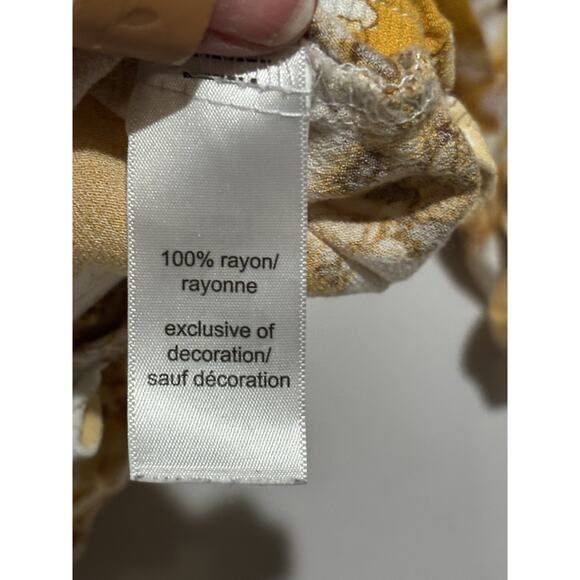 Maurices Plus sz 3x floral Daisy Top cold Shoulder Crochet Cottagecore Boho - Picture 15 of 16